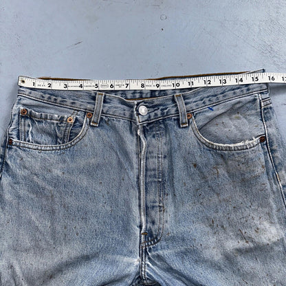 Levis 501 Vintage Y2K XX Straight Leg Jeans 33x34 Light Wash 2000s Act 31x32