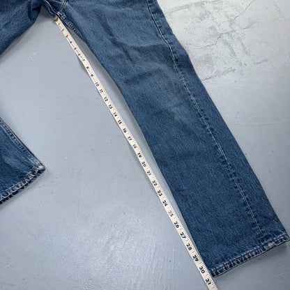 Levis 501 Vintage 90s USA XX Straight Leg Jeans Blue Med Wash 30x32 Act 28x30