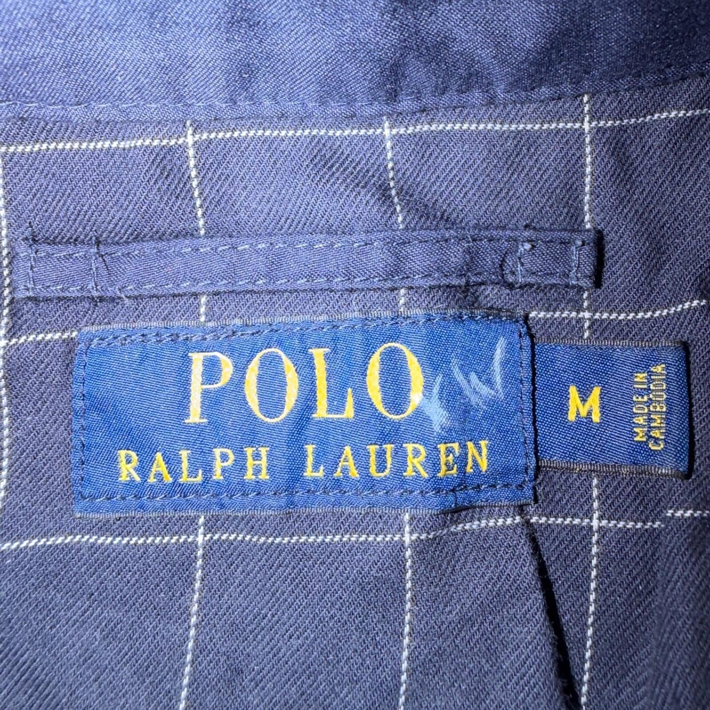 Polo Ralph Lauren Harrington Jacket Men M Solid Blue Striped Lined Y2K