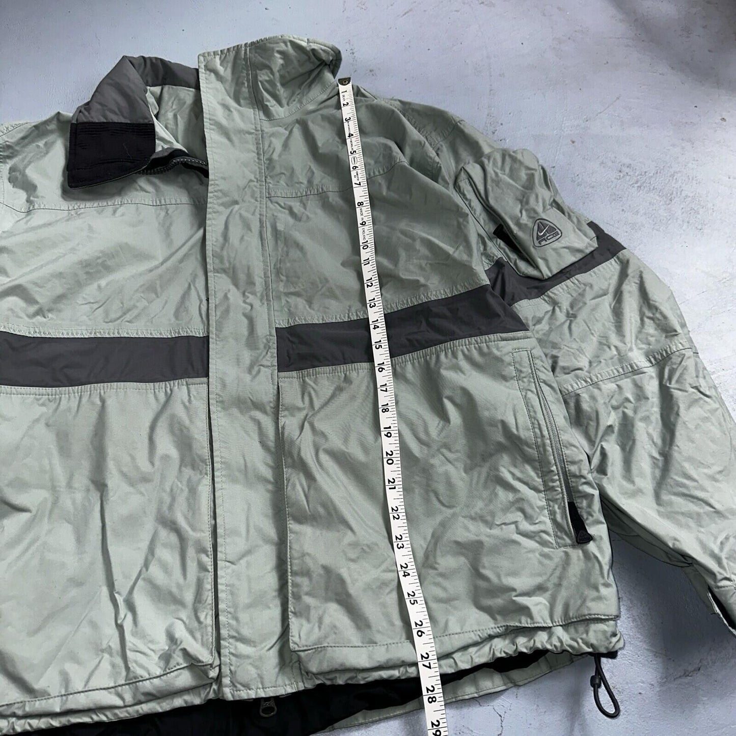 Nike VTG ACG Rain Jacket Storm Fit Anorak 90s Teal Hiking Ski Snowboard 3 Large