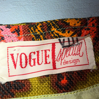 VTG 50s 60s Vogue Short Dress Summer Vibe Movie Boho Hippy Rockabilly Pattern