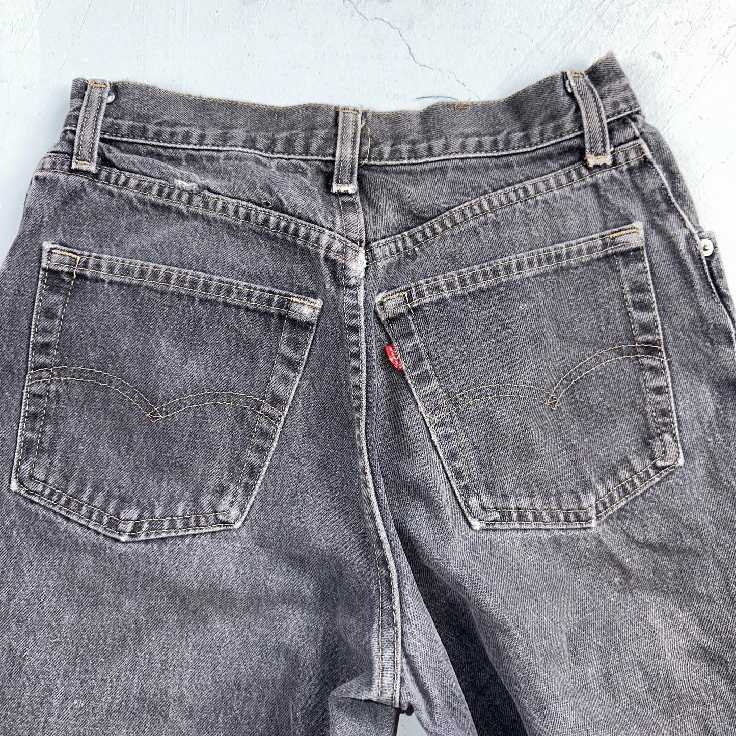 Levis 501 Vintage 80s USA XX Straight Leg Jeans Womens Faded Grey Wash Act 26x31
