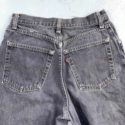 Levis 501 Vintage 80s USA XX Straight Leg Jeans Womens Faded Grey Wash Act 26x31