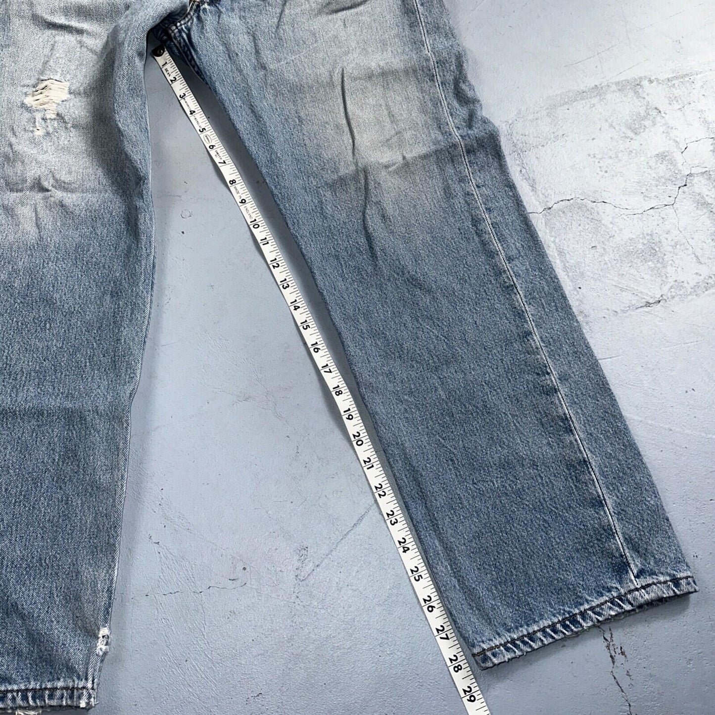 Levis 501 Vintage 90s XX Straight Leg Mexico Jeans 36x29 Light Wash Act 35x28