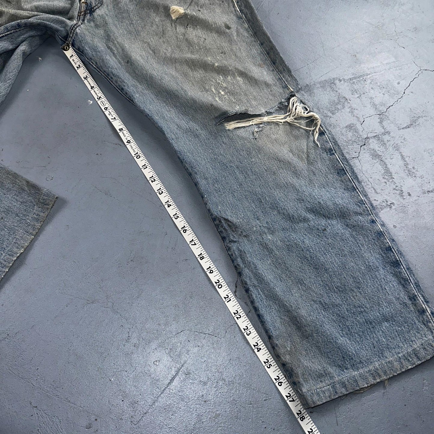 Levis 501 Vintage 90s Mexico Straight Leg Jeans Blue Light Wash 40x30 Act 40x28