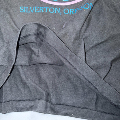 Pudges Pub Silverton VTG T Shirt 90s Oregon Portland Food PDX Drinking Black