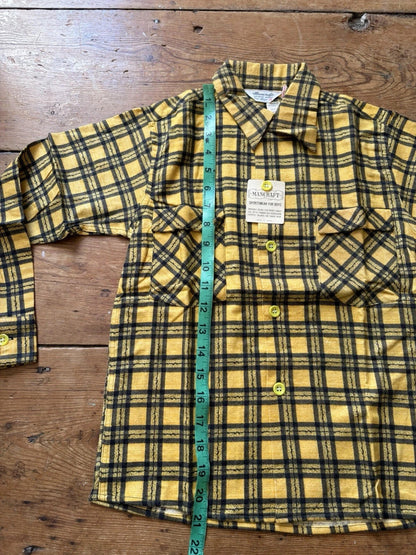 VTG 1950s NOS Plaid Flannel Boys Shirt Lot Newberry Rockabilly Size 10 RARE 50s