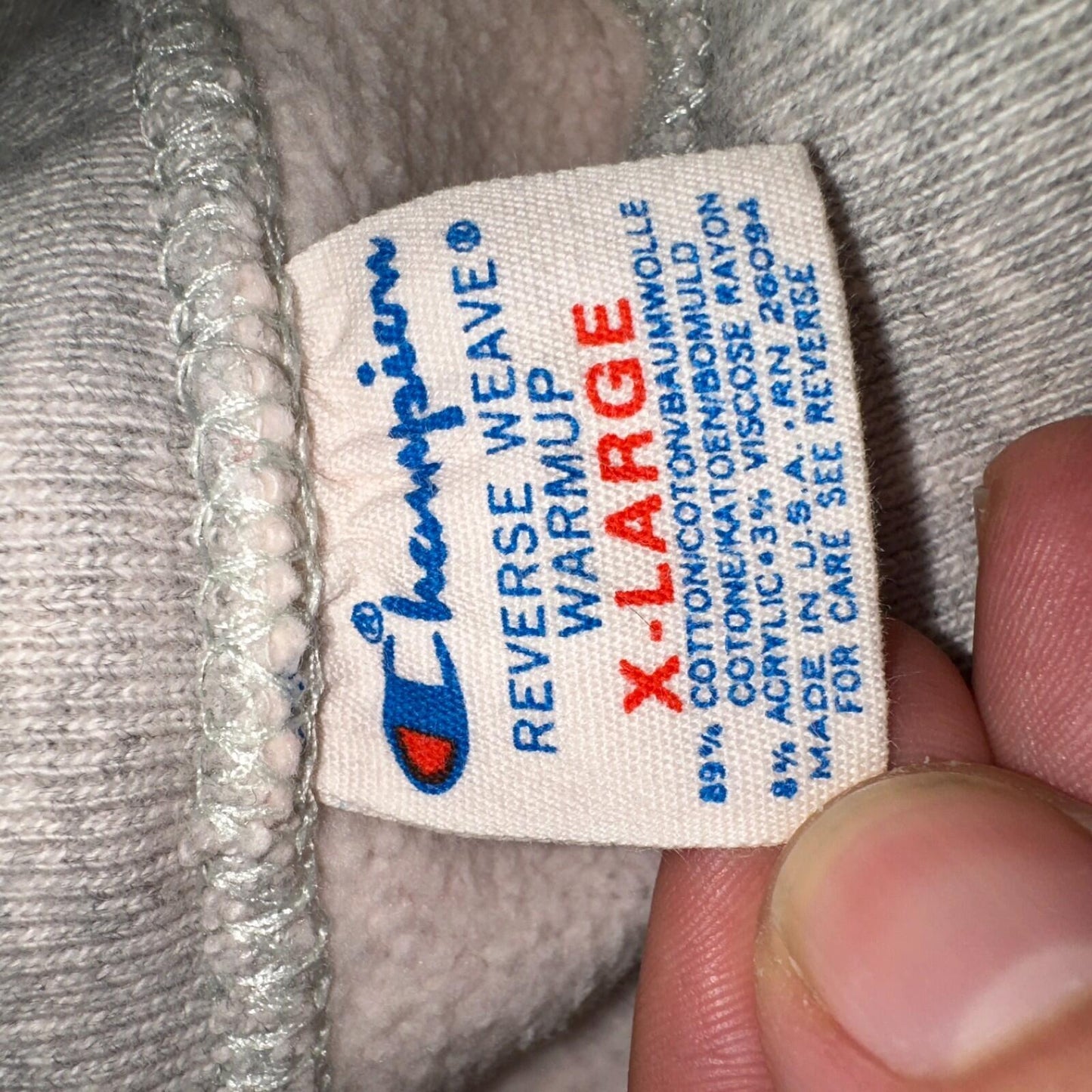 VTG 80s Champion Reverse Weave Crewneck Sweatshirt Gray USA XL Lion Sun Motif