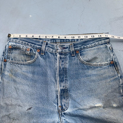 Levis 501 Vintage 80s USA XX Straight Leg Jeans Blue Med Wash 34x38 Act 31x33