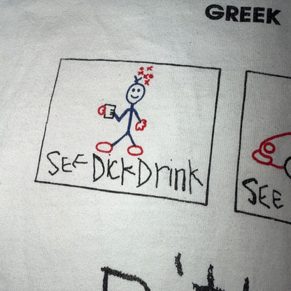 VTG 1988 Purdue University Greek Week T Shirt Dont Be Dick Graphic Tee 80s RARE