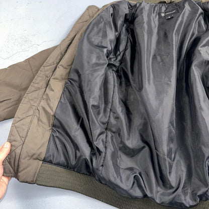 INC International Concepts Brown Bomber Jacket Mens S Full Zip Metallic