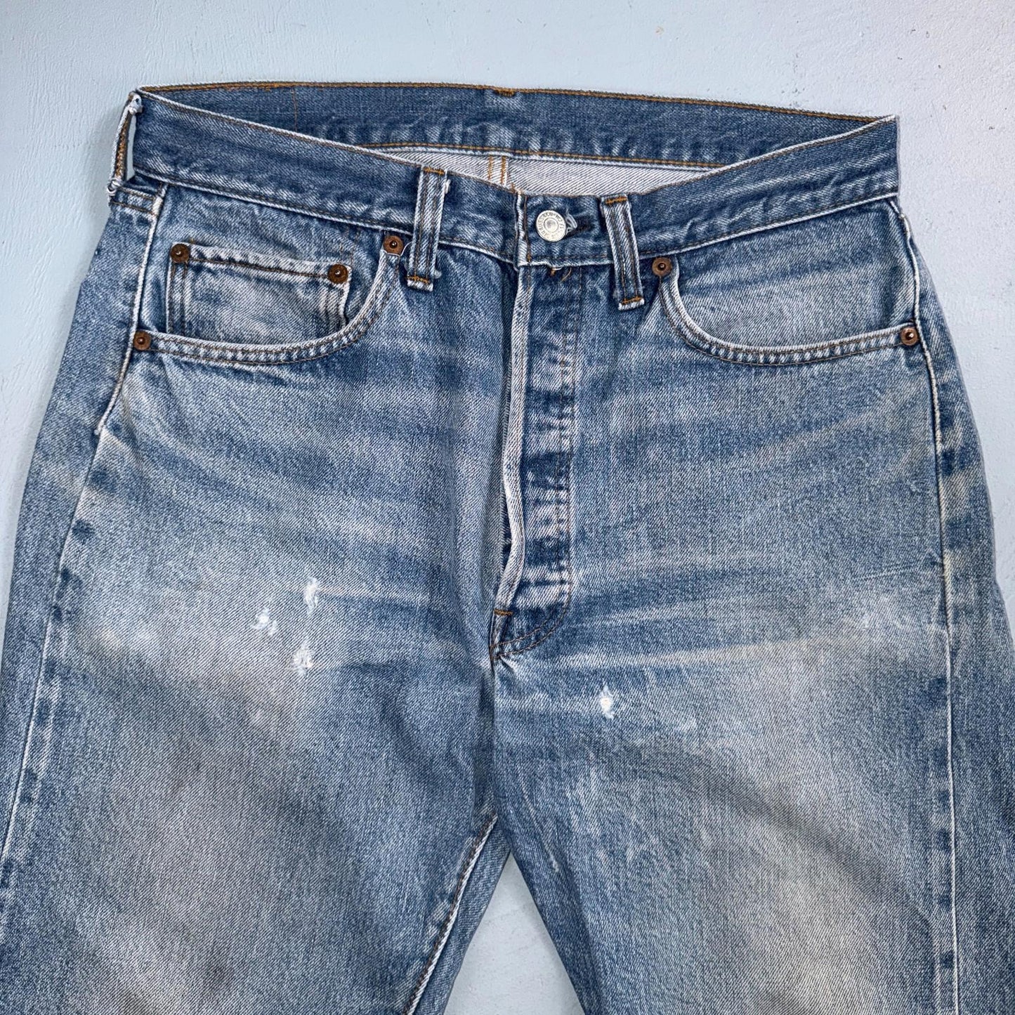 Levis 501 Vintage 80s Redline Selvedge USA XX Jeans Light Wash 31x32 Act 30x27