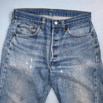 Levis 501 Vintage 80s Redline Selvedge USA XX Jeans Light Wash 31x32 Act 30x27