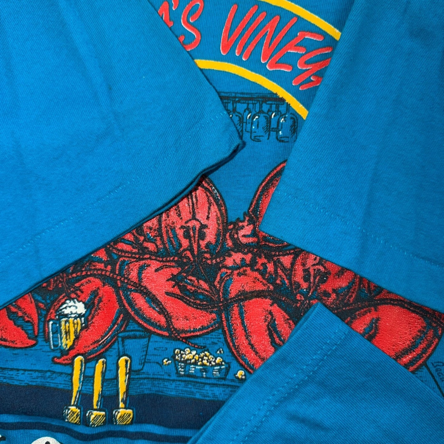 VTG 80s Martha's Vineyard Lobster Bar Restaurant Graphic T Shirt Single Stitch