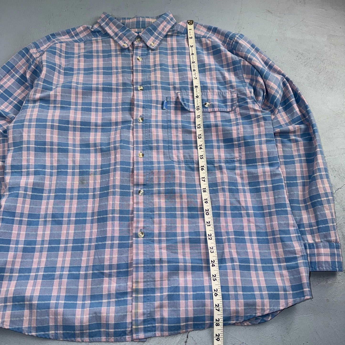 VTG Levis Sutter Creek Flannel Shirt Men’s XL Blue Plaid Blue Label BIG E 90s
