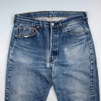 Levis 501 Vintage 80s Redline Selvedge USA XX Jeans Light Wash 35x32 Act 32x28