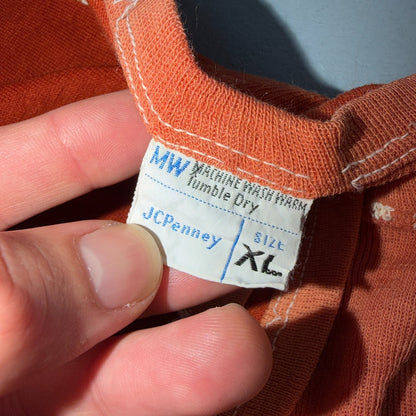 Penneys 1970s Cut Sewn VTG T Shirt JC XL Overdyed Sports Stretchy Rockabilly 70s