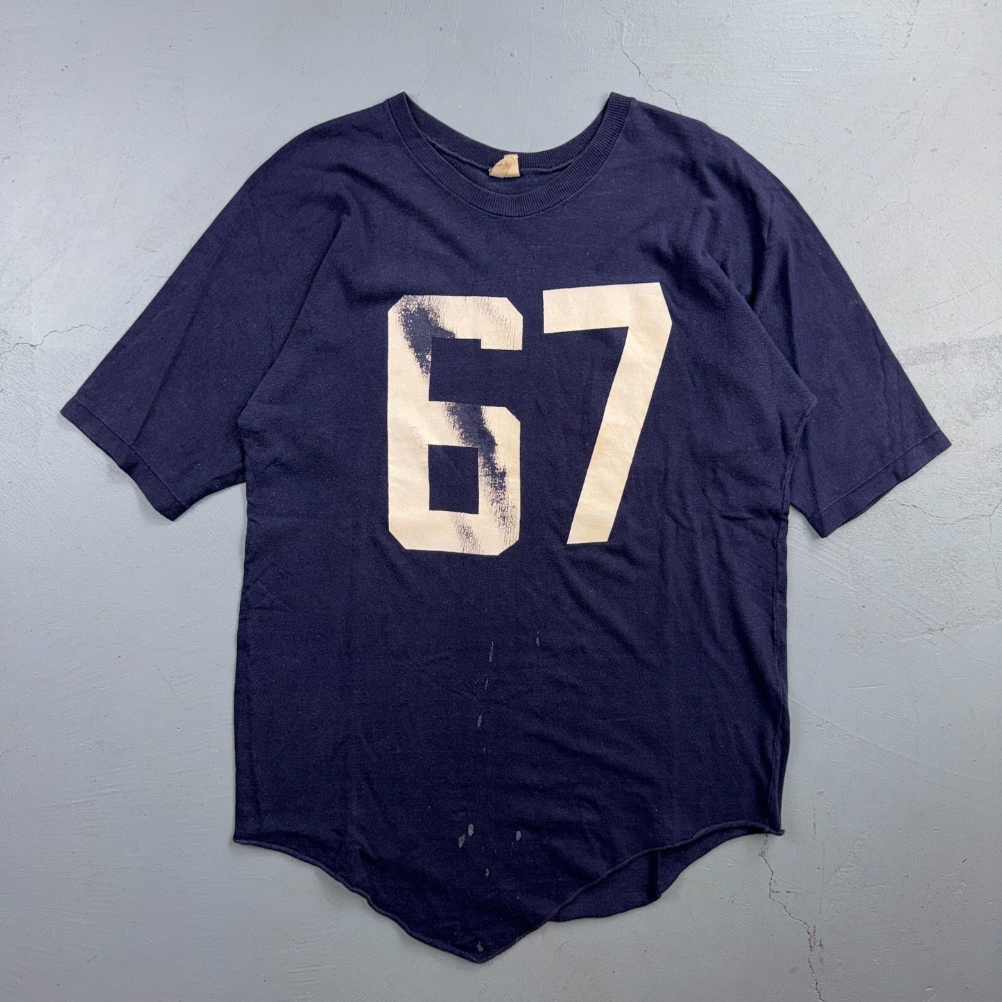 67 Jersey Number VTG T Shirt Russell Athletic 1950s 1960s Rockabilly True Sports