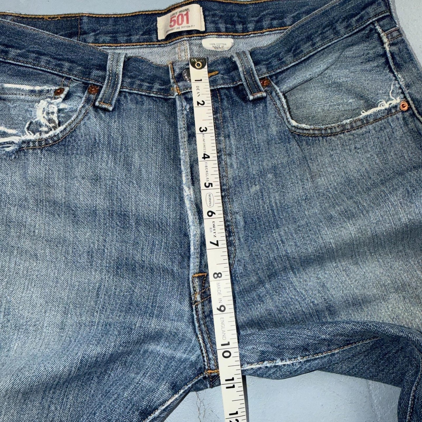 Levis 501 Vintage Y2K XX Straight Leg Jeans Blue Light Wash 33x32 Act 32x31
