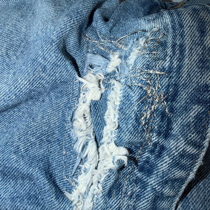 VTG Carhartt Men’s B73 DST 36x32 Double Knee Denim Jeans Workwear Thrashed