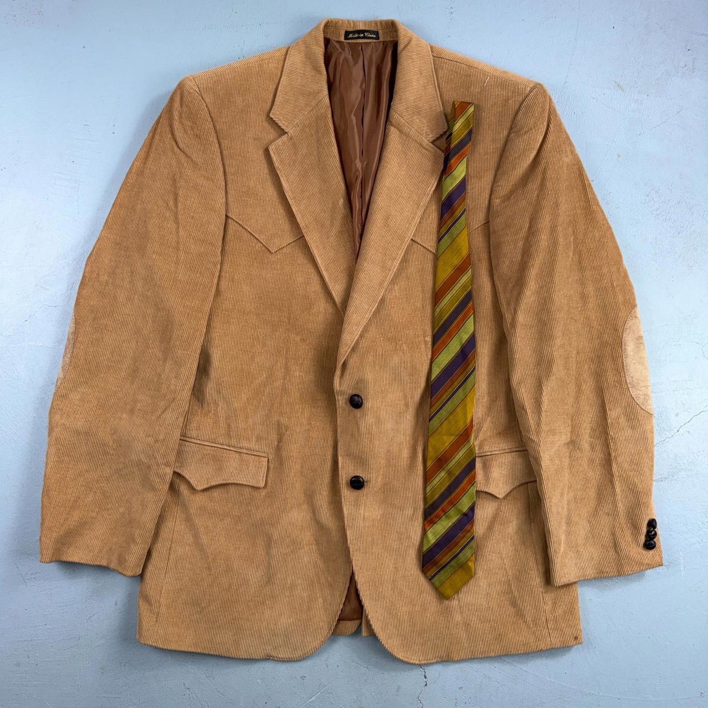 Vtg Circle S Dallas Texas USA Corduroy Country Western Cowboy BLAZER JACKET 44L
