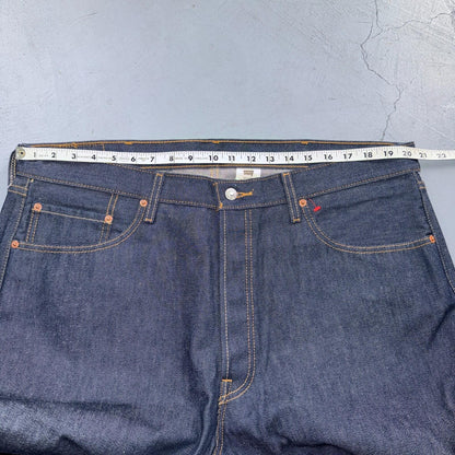 Levis 501 Vintage Y2K Deadstock XX Straight Leg Jeans Black Dark Wash 40x30