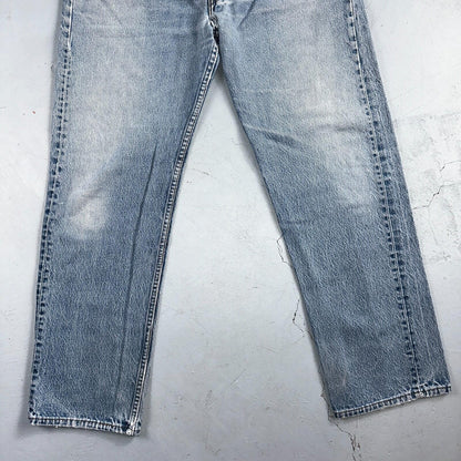 Levis 501 Vintage 90s USA XX Straight Leg Jeans Blue Light Wash 40x32 Act 35x29