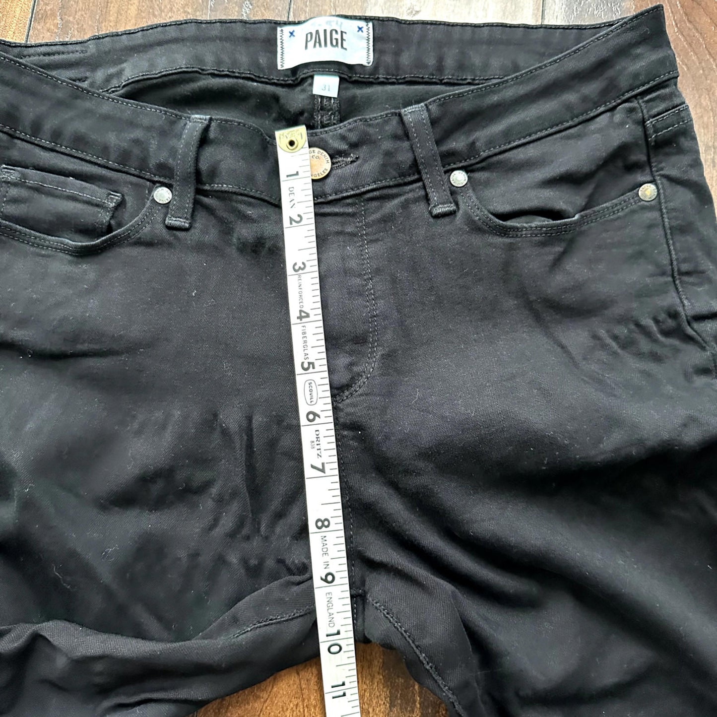 Paige Verdugo Crop 31 Skinny Ankle Jeans Black Size 30 X 26 Nordstrom Cool