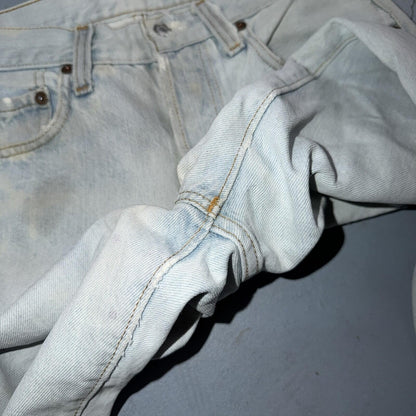 Levis 501 Vintage 80s Redline Selvedge USA XX Jeans Light Wash 28x29 Skinny