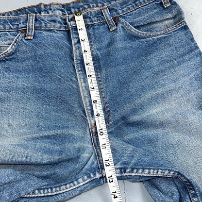 Levis 517 Vintage 90s Canada Orange Tab Bootcut Flare Blue Worn Jeans Act 38x30