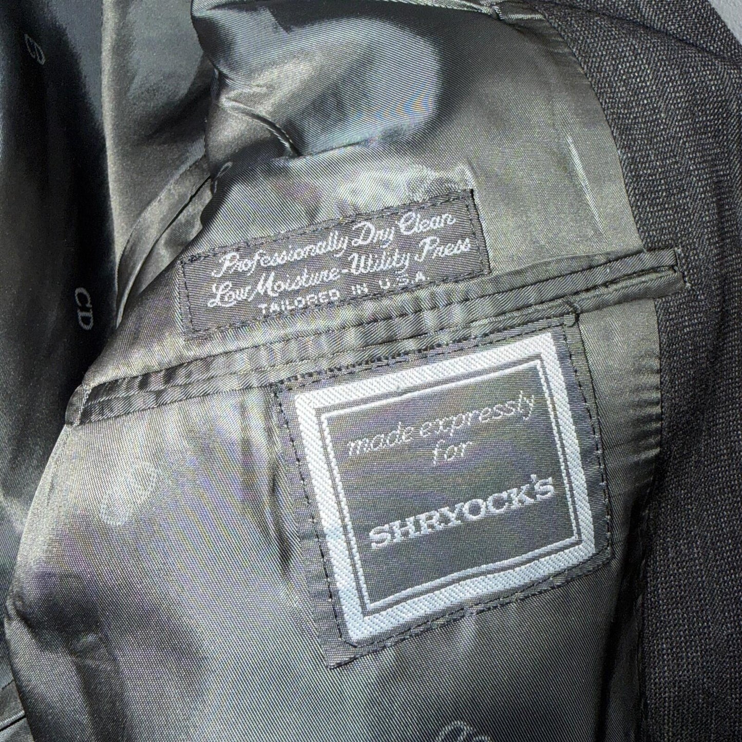 Christian Dior Blazer Mens 42 Gray Stripe Double Breasted Wool Sport Coat Suit