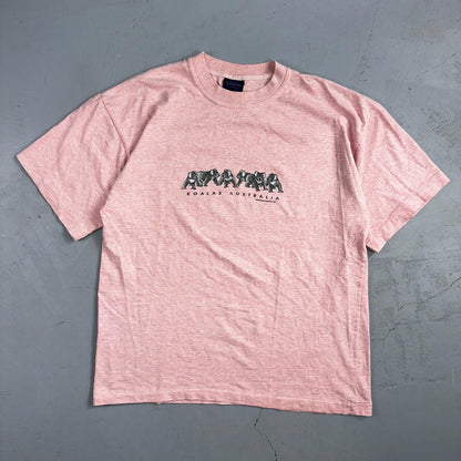 Koalas Australia VTG T Shirt Pink Single Stitch Cute Animals Travel Fun Graphic