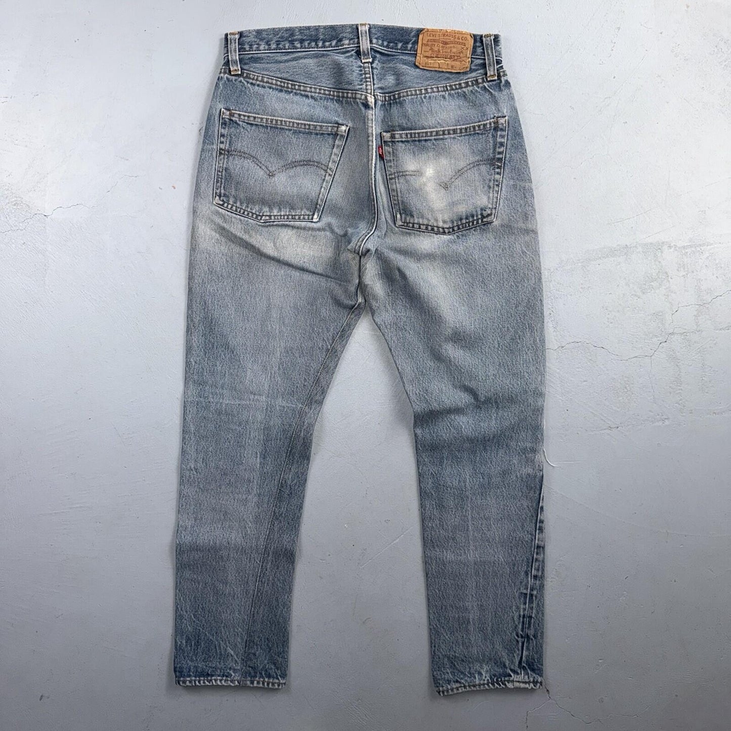 Levis 501 Vintage 80s Redline Selvedge USA XX Jeans Light Wash 31x27 Skinny