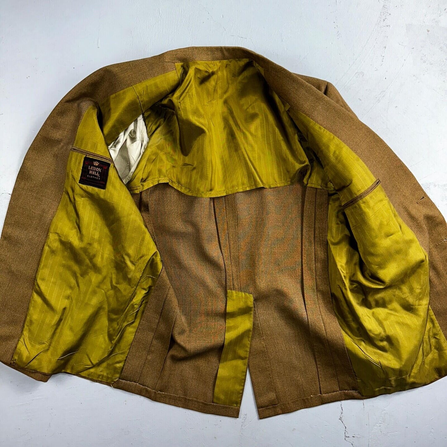 VTG Mens 3 PC Suit 42 Jacket Coat Pants Vest Plaid Rockabilly 70s 1970s Brown