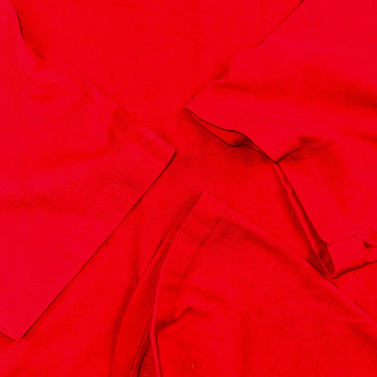 1970s USA VTG T Shirt Red No Print Lot 1 Single Stitch Basic Tee Simple