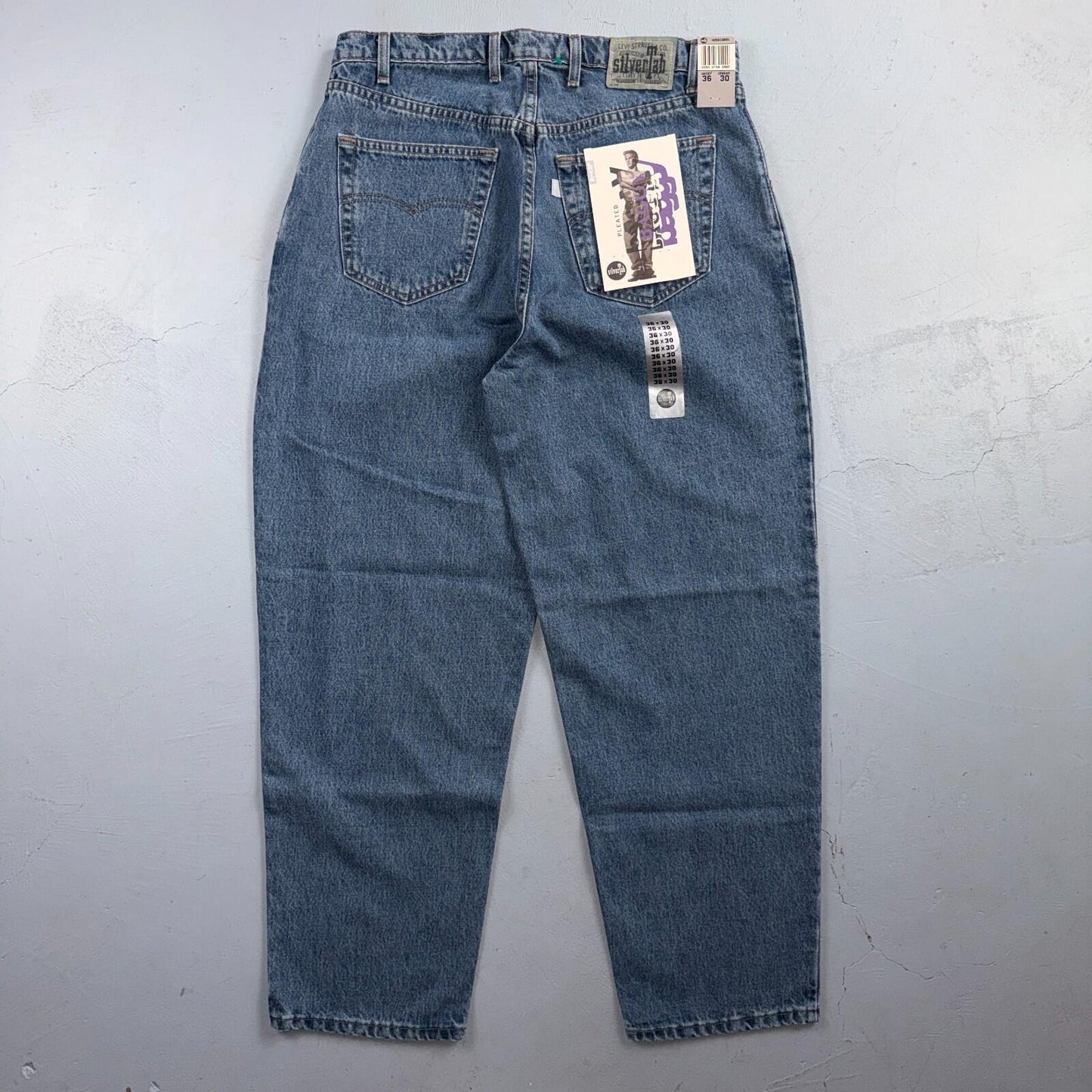 Levis NOS Vintage 90s Silvertab Baggy Loose Denim Jeans USA Blue Mens DS 36x30
