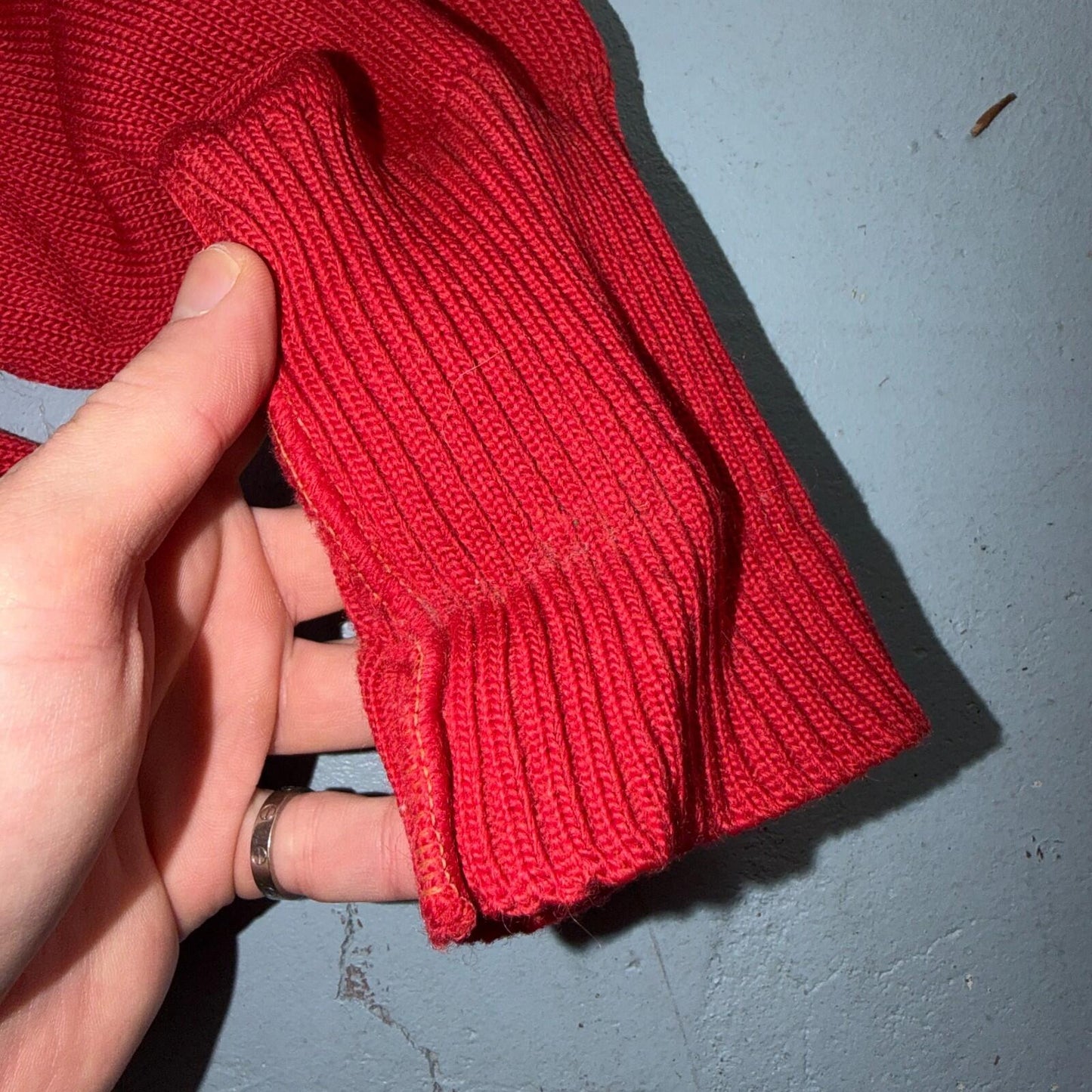 VTG Broadway Knitting Mills Mens S/M Cardigan 50s 60s Grunge Rockabilly Mod