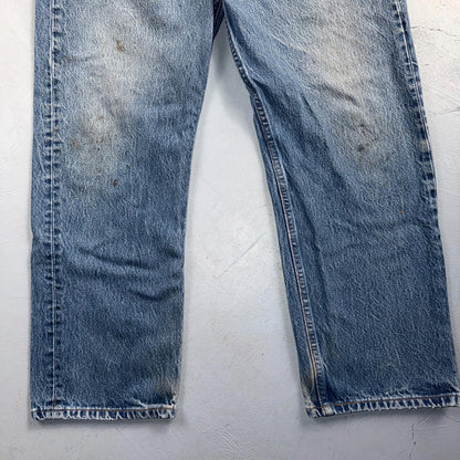 Levis 501 Vintage 90s USA XX Straight Leg Jeans Blue Light Wash 38x30 Act 35x26
