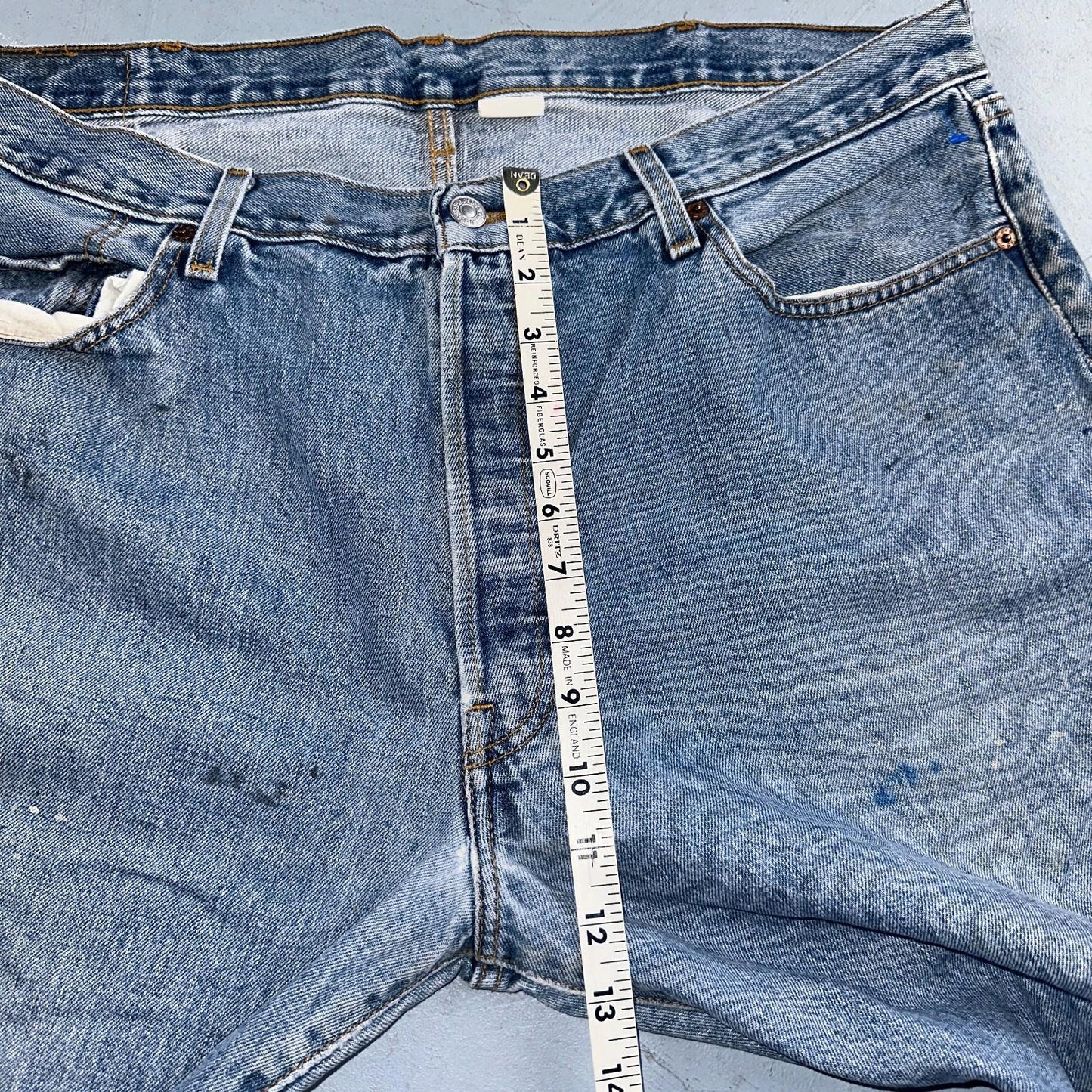 Levis 501 Vintage Y2K Mexico Straight Leg Jeans Blue Light Wash 40x30 Act 38x30