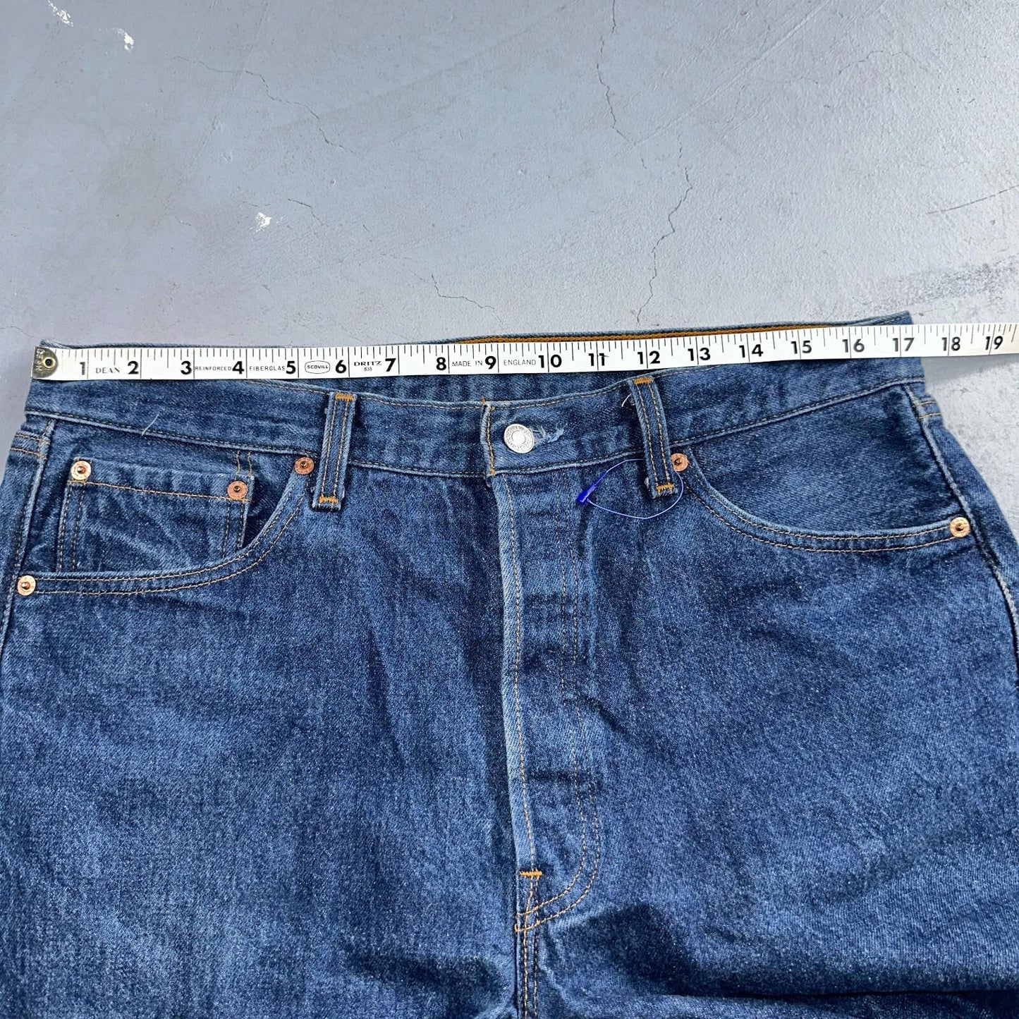 Levis 501 Vintage 90s USA XX Straight Leg Jeans Blue Dark Wash 36x36 Act 34x32