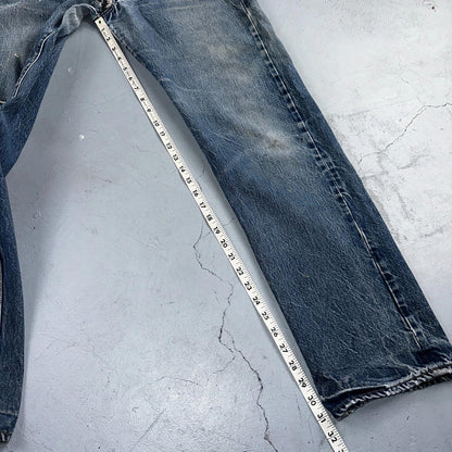 Levis 501 Vintage 80s Redline Selvedge USA XX Jeans Light Wash 35x36 Act 31x31