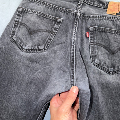 Levis 501 Vintage 90s USA XX Straight Leg Jeans Black Light Wash 34x32 Act 33x30