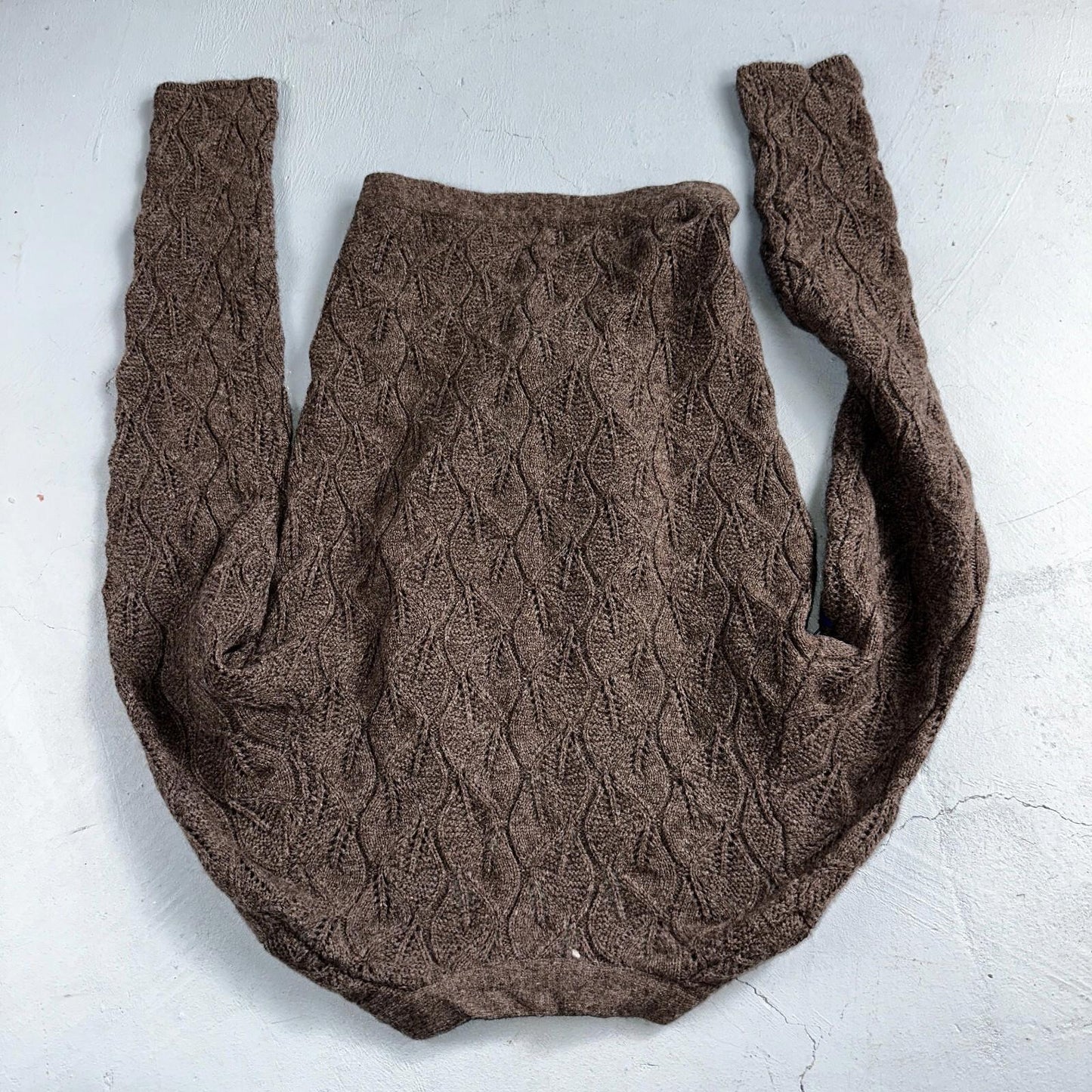 Vince Wool Cashmere Sweater Size XS Brown Cardigan Alpaca Chunky Knit