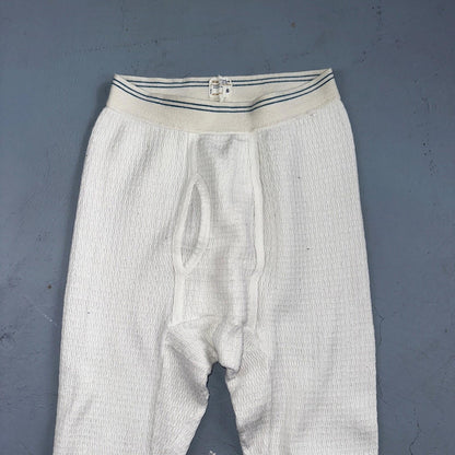 VTG J. C. Penny Cotton Poly Pants Thermal Underwear S 1960s 70s Rockabilly