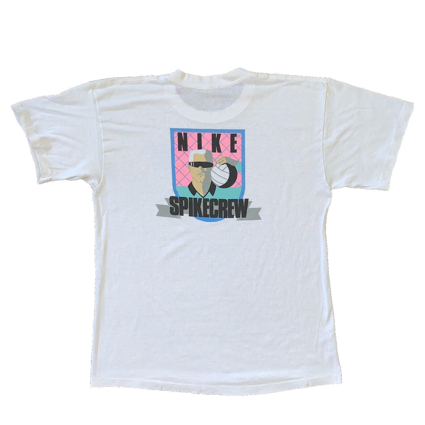 Spikecrew Volleyball Vintage Nike T Shirt USA Rare Single Stitch 90s Sports aj1