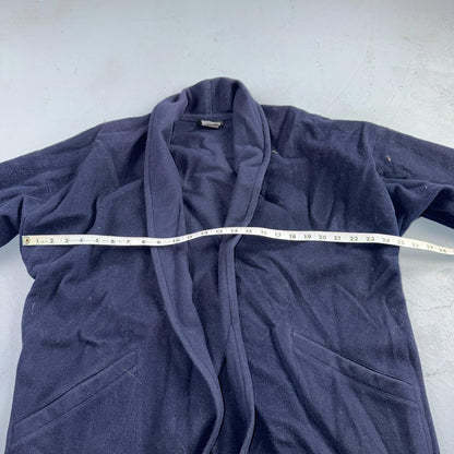 Eileen Fisher Coat Women’s Blue Wool Open Front Oversized Kimono Jacket VTG