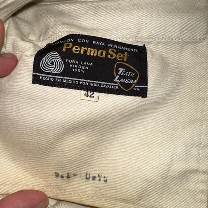 VTG Mens 3 PC Suit 40 Jacket Coat Pants Brown Rockabilly 70s 1970s Complete Fit