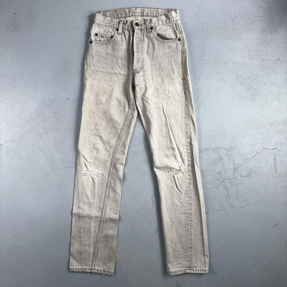 Levis 501 Vintage 80s USA XX Straight Leg Jeans Gray Light Wash 28x34 Act 27x32
