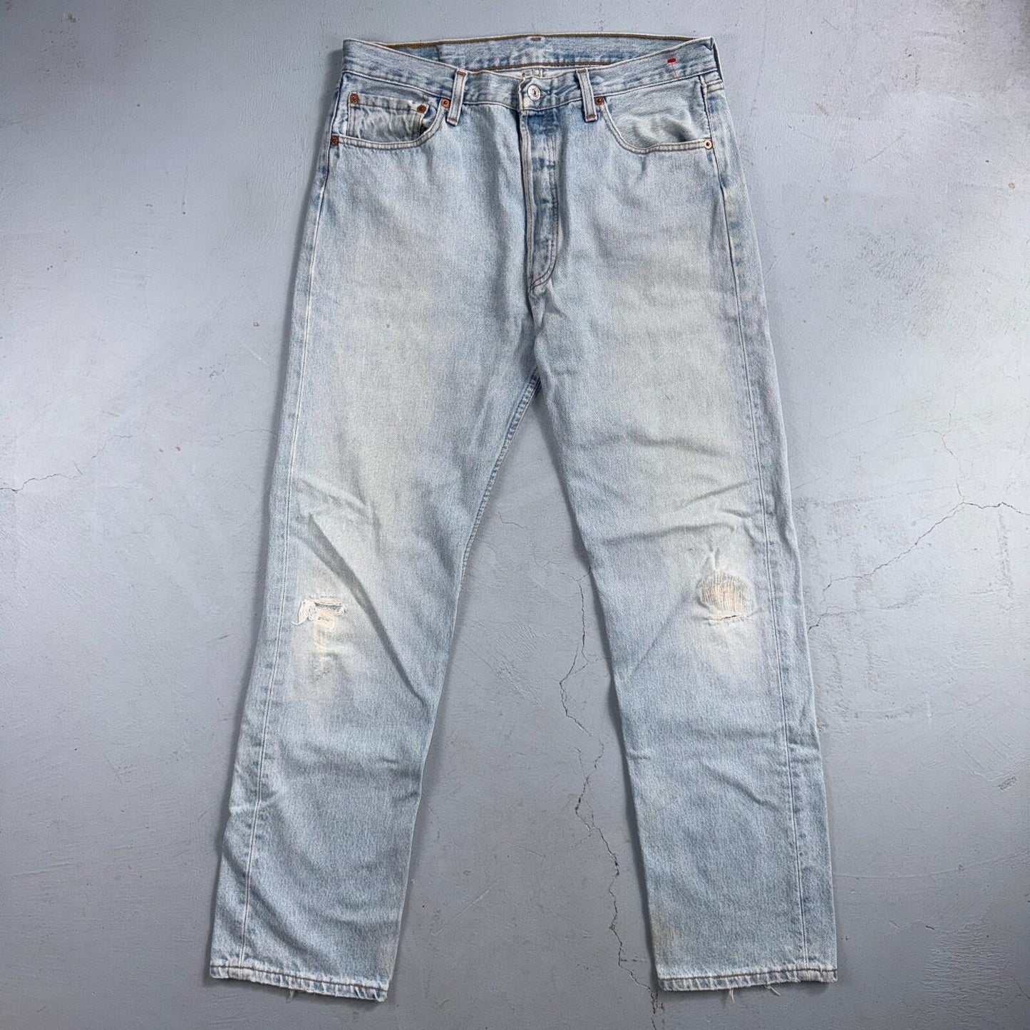 Levis 501 Vintage Y2K 90s XX Straight Leg Jeans Blue Light Wash 34x32 Act 33x31