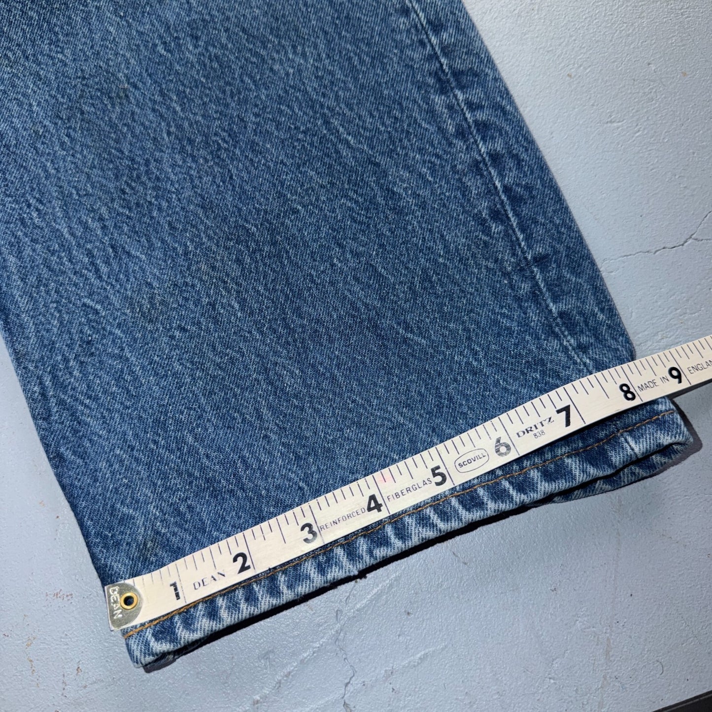 Levis 501 Vintage 80s USA XX Straight Leg Jeans Blue Light Wash 42x34 Act 38x29